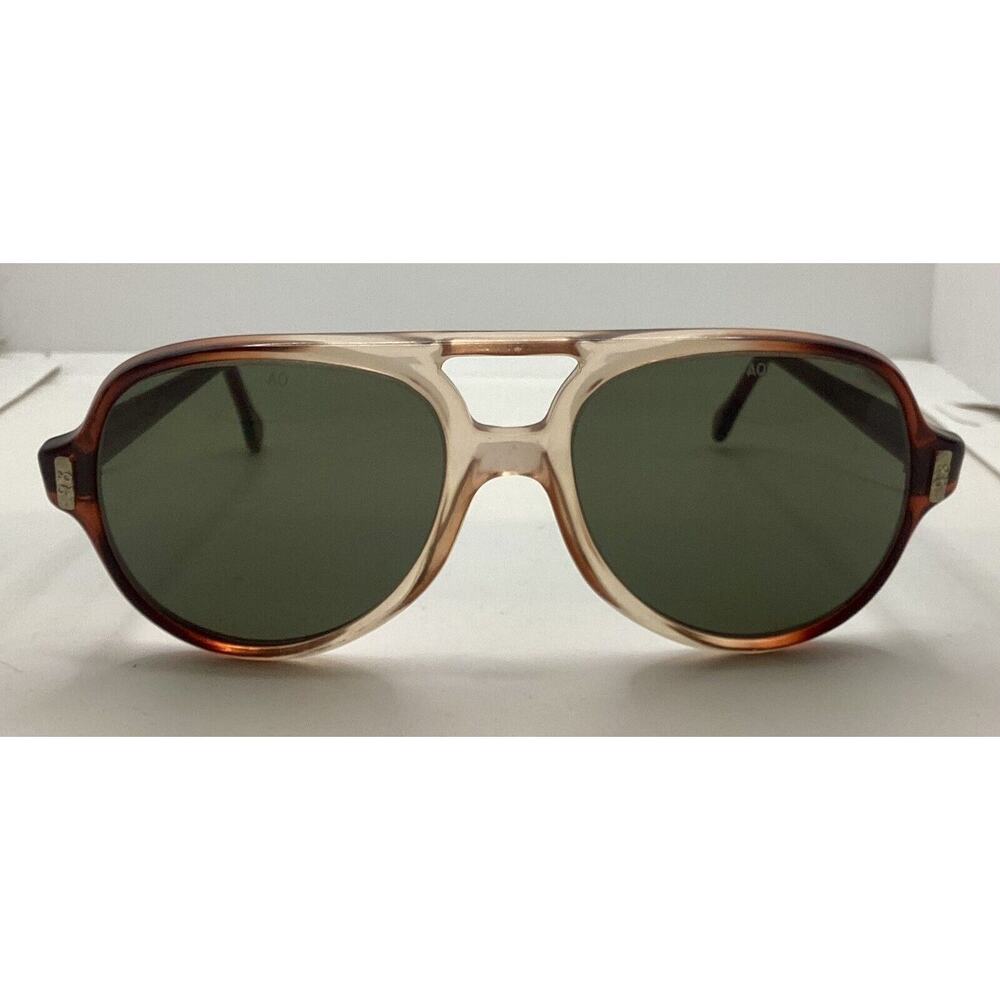 Vintage AO American Optical Sunglasses Aviator 5 1/2 S Z87 Red Fade Flexi Fit